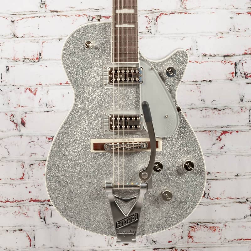 Электрогитара Gretsch G6129T-89 Vintage Select '89 Sparkle Jet with Bigsby, Rosewood Fingerboard, Silver Sparkle
