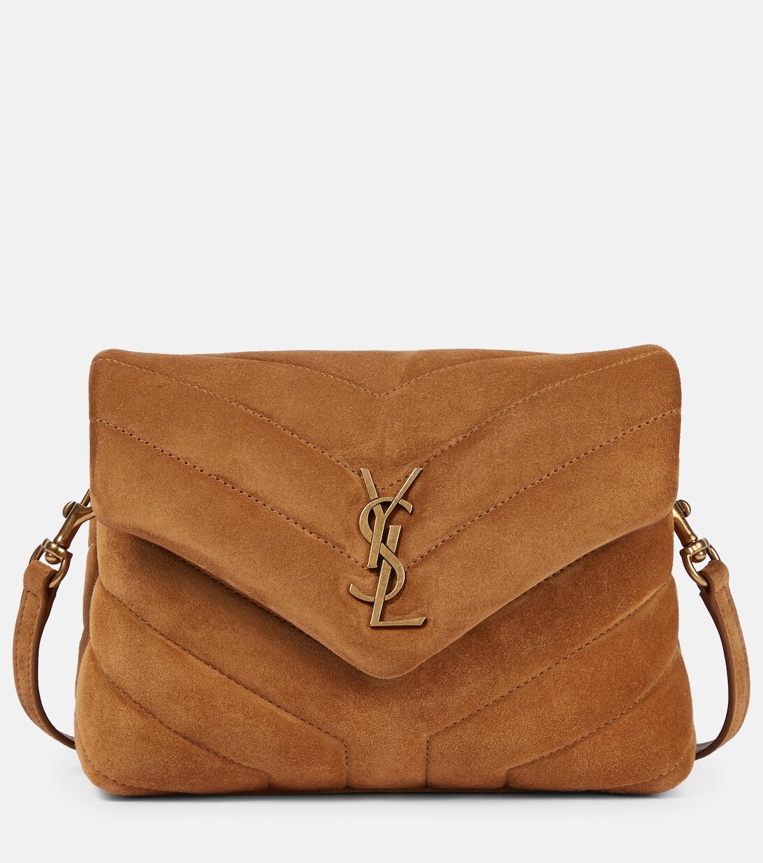 

Замшевая сумка через плечо Loulou Toy Saint Laurent, коричневый
