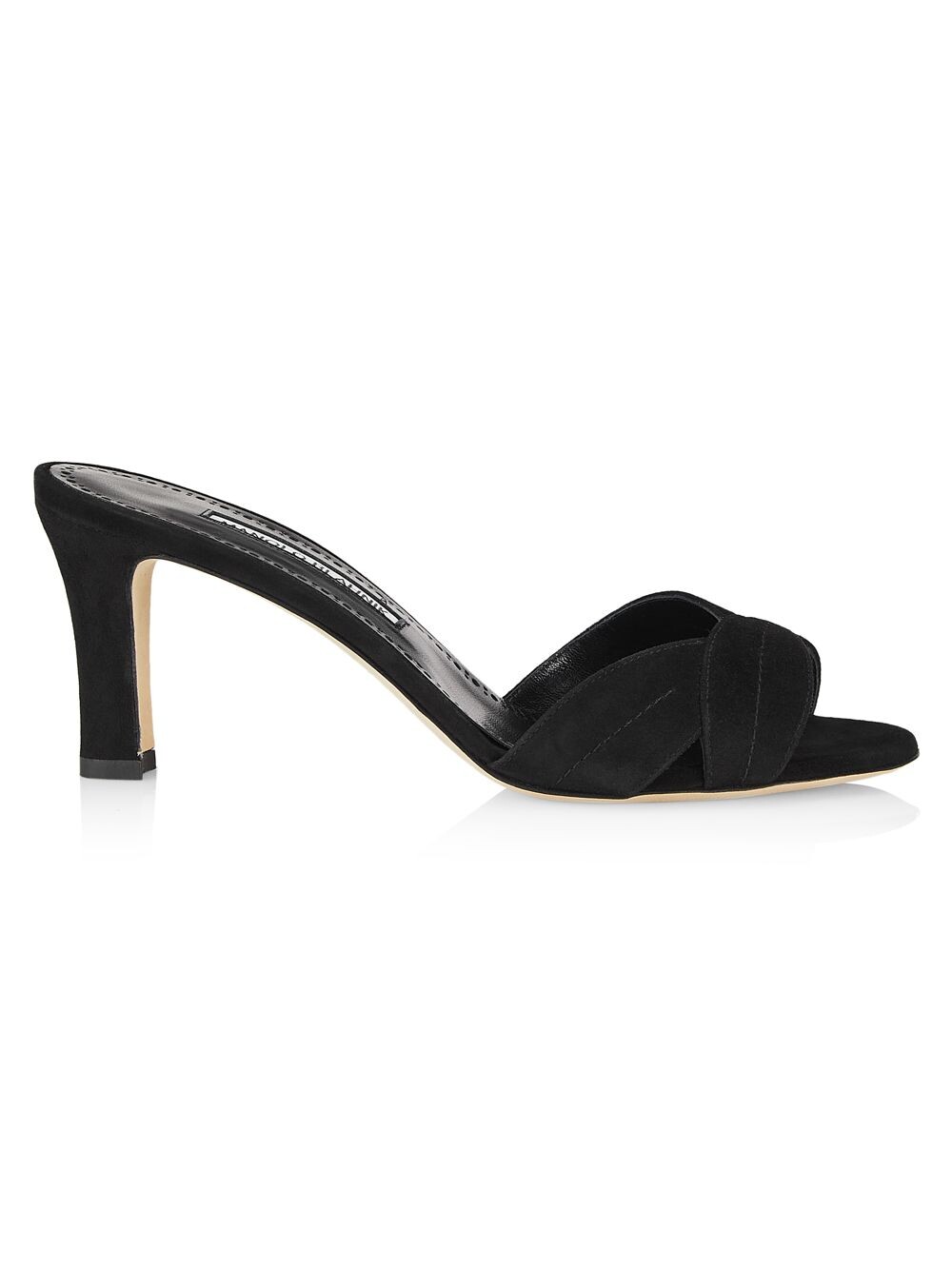 

Замшевые босоножки Siemu 70MM на каблуке-рюмочке Manolo Blahnik, черный