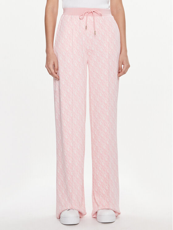 

Брюки из ткани прямого кроя Guess, розовый