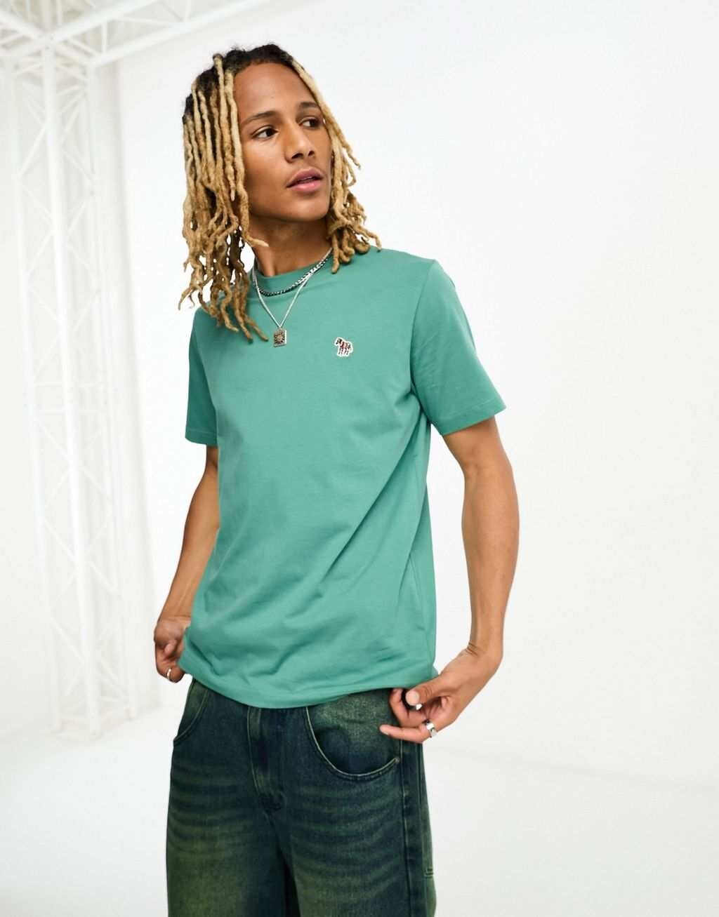 

Бирюзовая футболка с логотипом PS Paul Smith