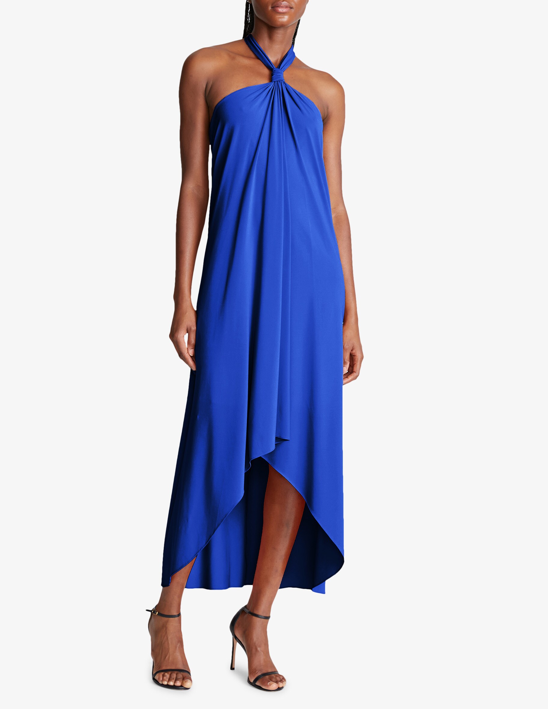 Платье Lulu из эластичного джерси HALSTON, синий цена и фото