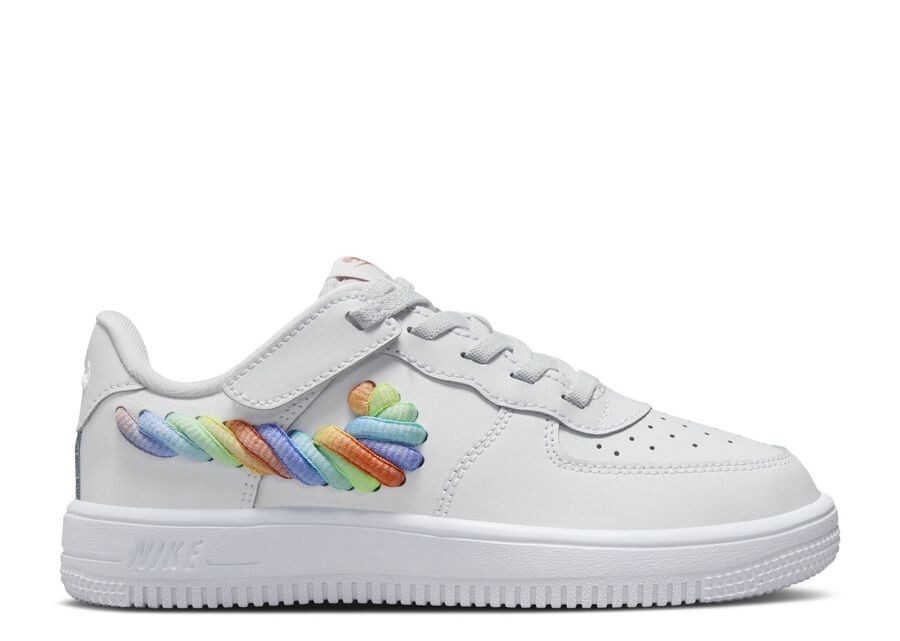 

Кроссовки Nike Force 1 Low LV8 EasyOn PS, цвет Rainbow Lace Swoosh