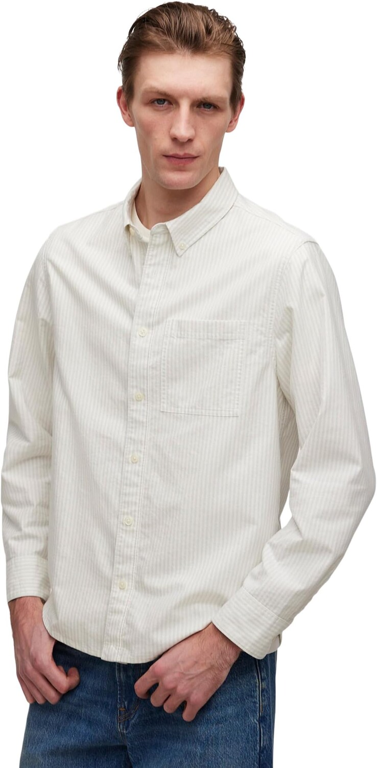 

Рубашка Madewell The Vintage-Worn Oxford Shirt, цвет Lighthouse Banker Stripe