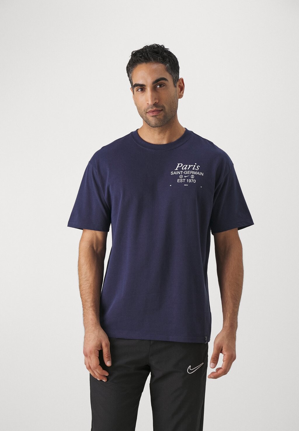 

Футболка с принтом Paris St Germain Tee Nike, цвет midnight navy/white