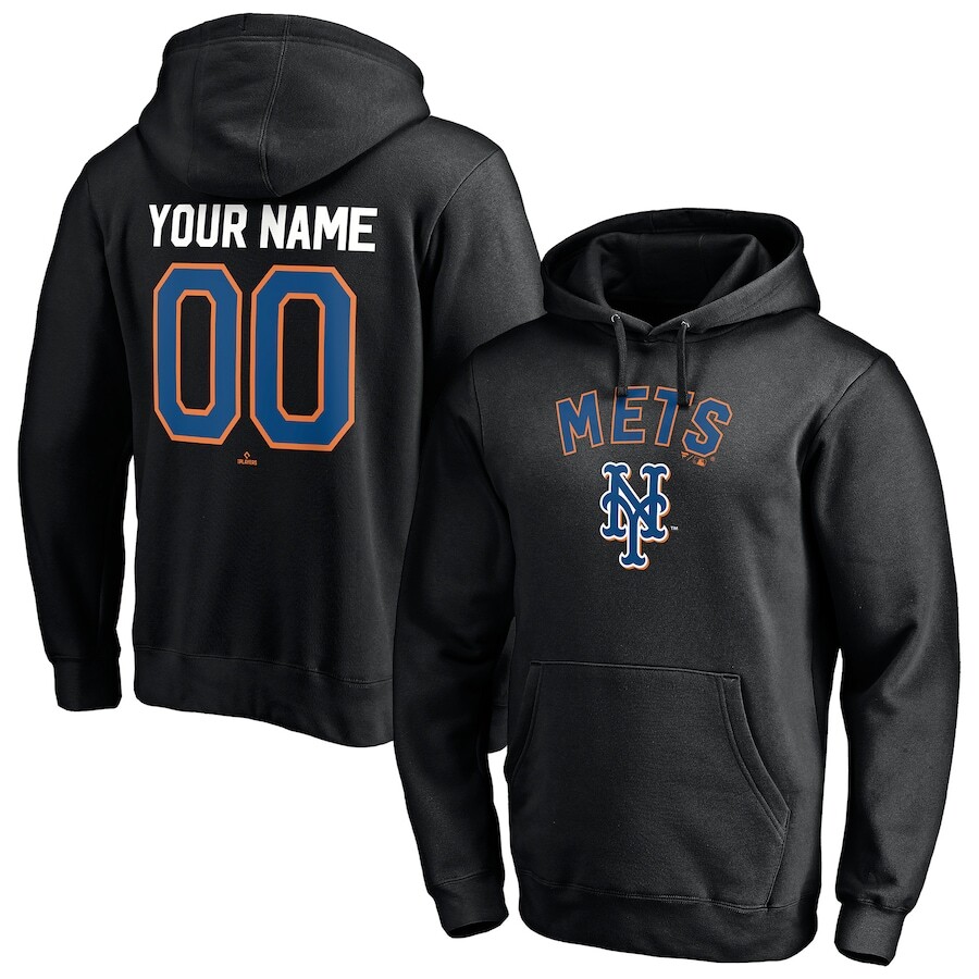 

Пуловер с капюшоном Fanatics Branded New York Mets, черный