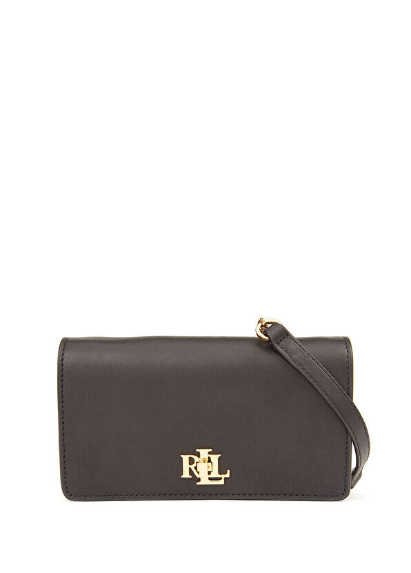 

Женский кожаный кошелек с логотипом Lauren Ralph Lauren, черный