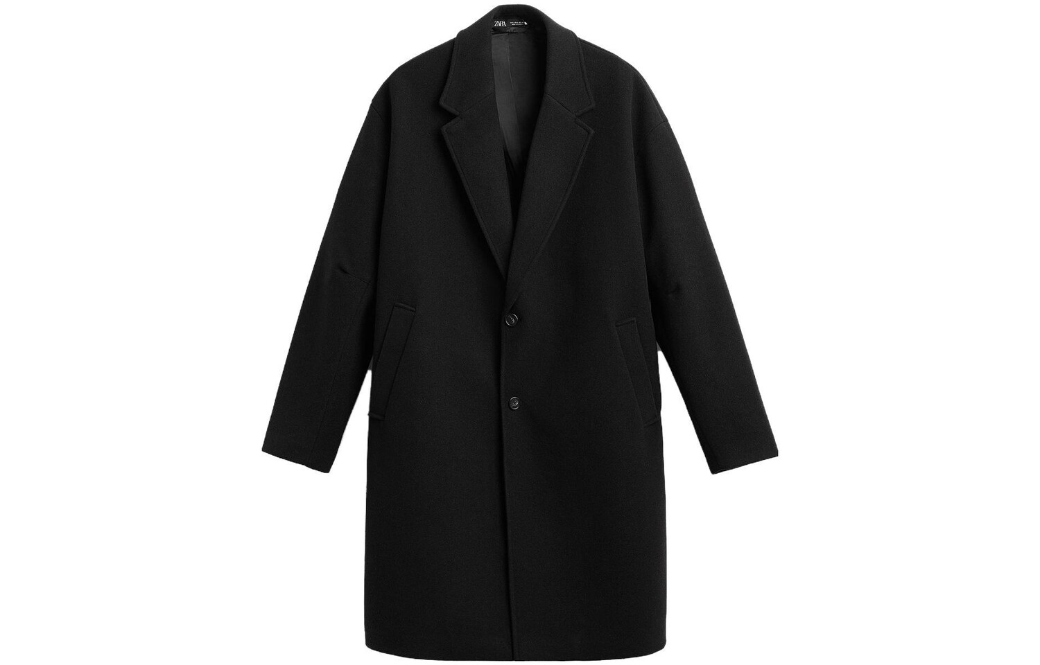 

Пальто мужское черное Zara, черный