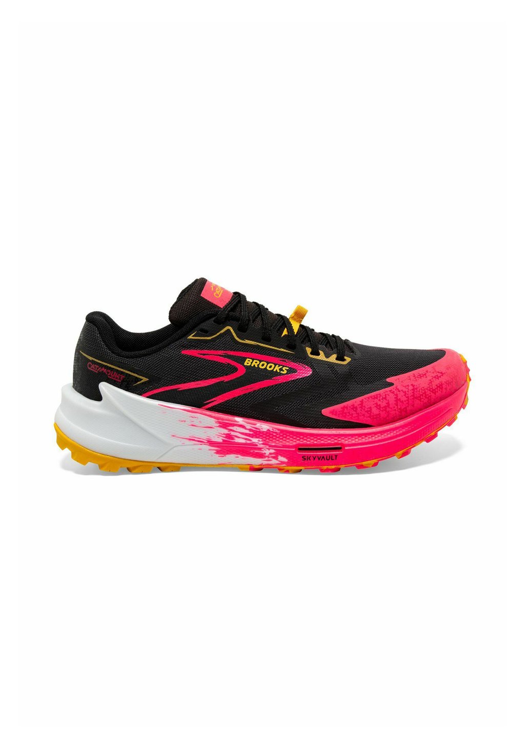 Кроссовки для бега по пересеченной местности CATAMOUNT 3 Brooks, цвет black diva pink lemon chrome