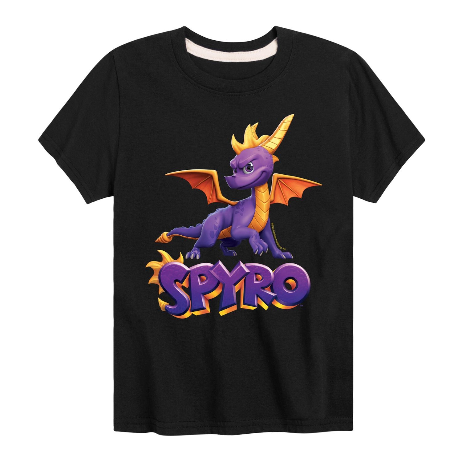 

Футболка с логотипом Spyro для мальчиков 8–20 лет Licensed Character, черный
