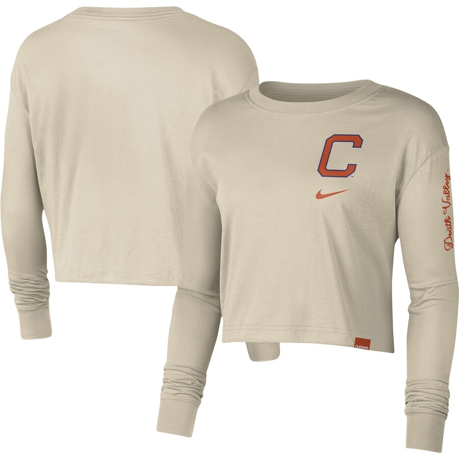 

Футболка с длинным рукавом Nike Clemson Tigers, кремовый