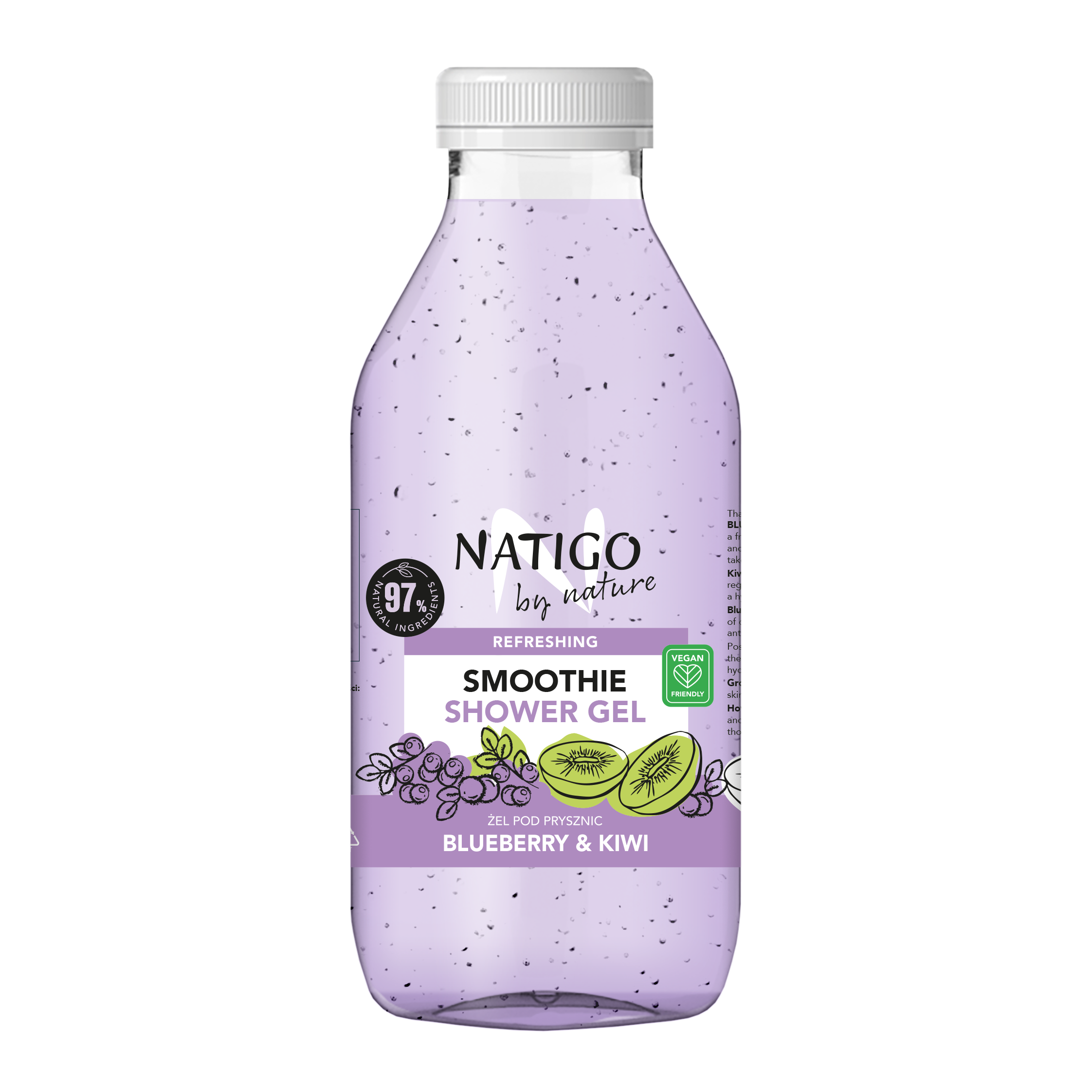 цена Смузи для душа Natigo By Nature Blueberry&Kiwi, 400 мл