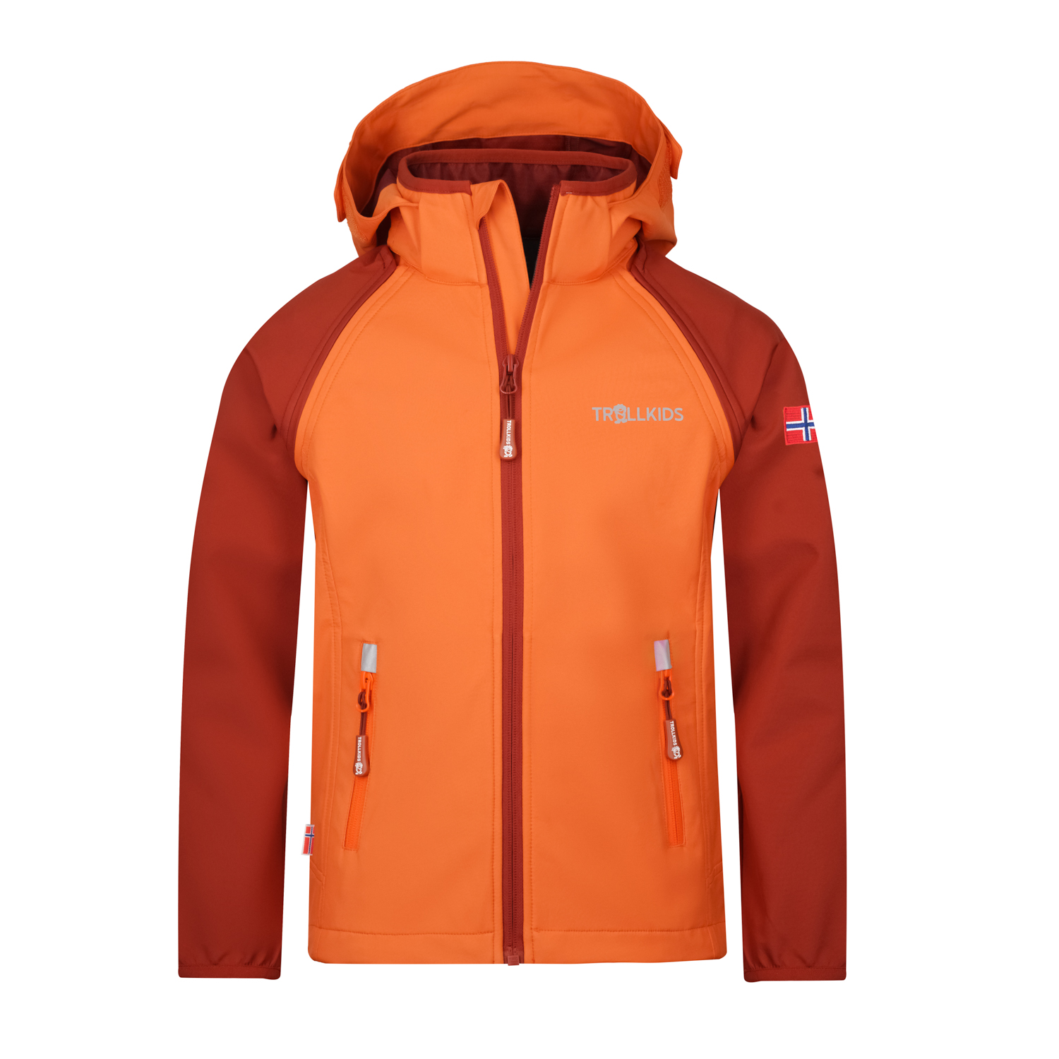 

Куртка софтшелл Trollkids Softshell Jacke Zip Off Rondane, цвет Hellorange/Rotbraun