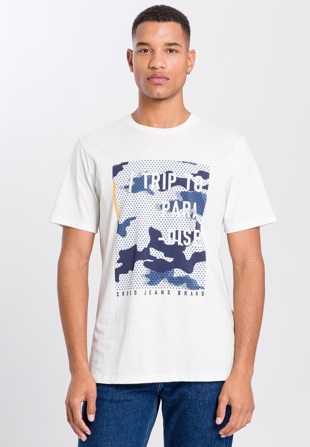 

Футболка с принтом Cross Jeans, белый