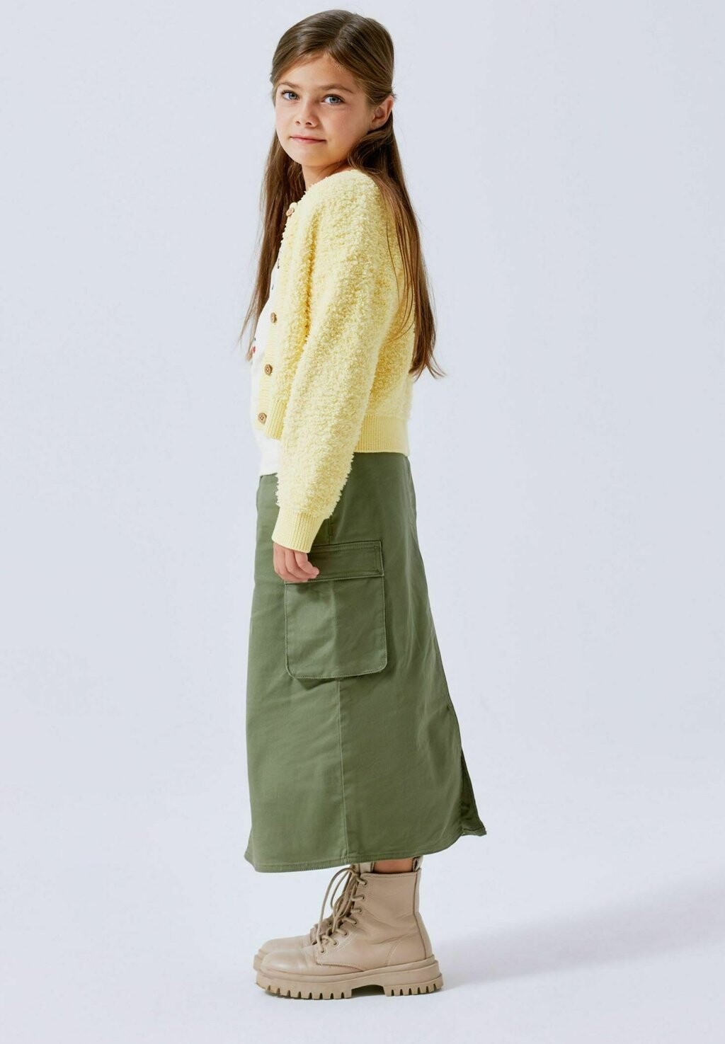 Юбка длинная Langer Cargo Name it, цвет deep lichen green