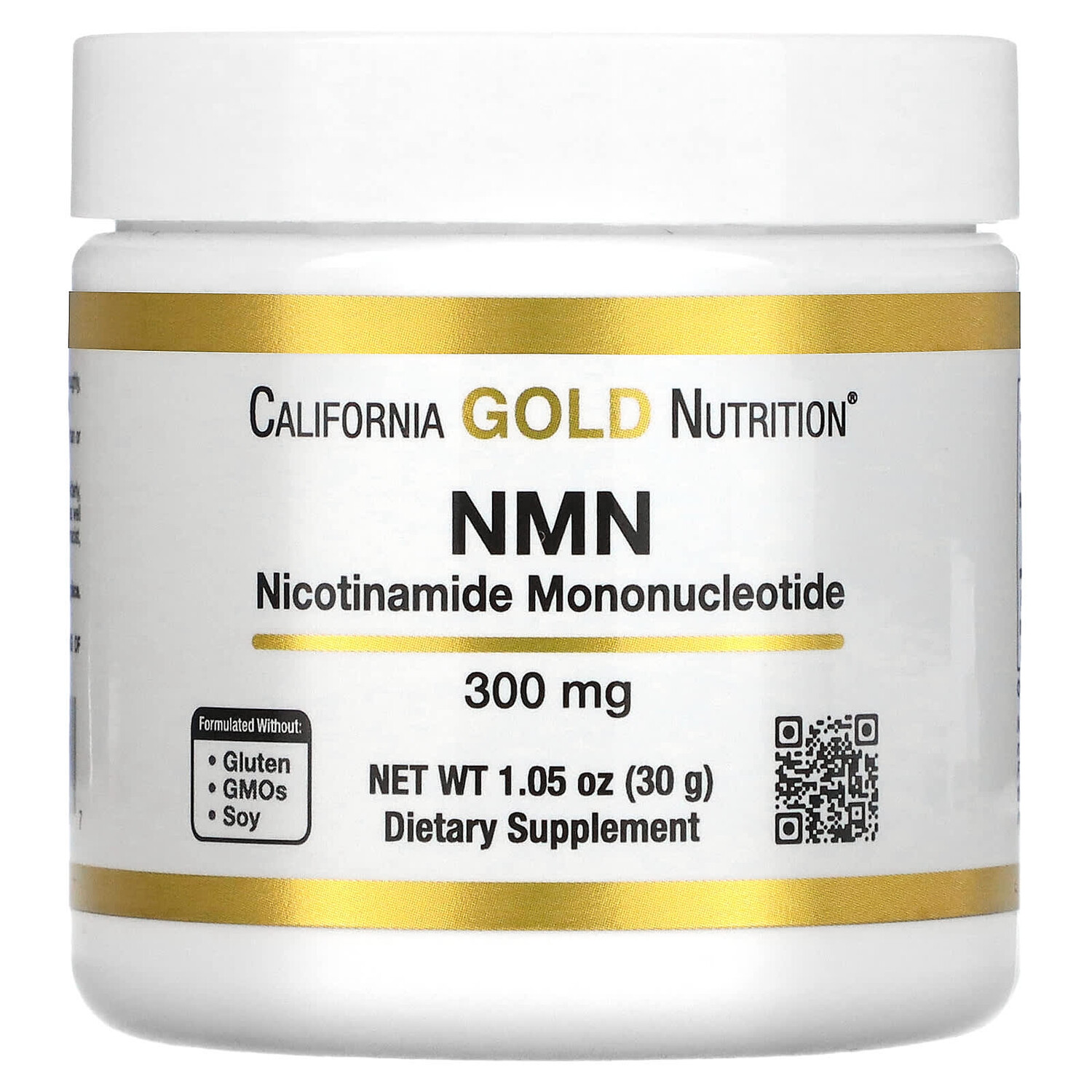 

NMN в порошке, 300 мг, 30 г (1,05 унции), California Gold Nutrition