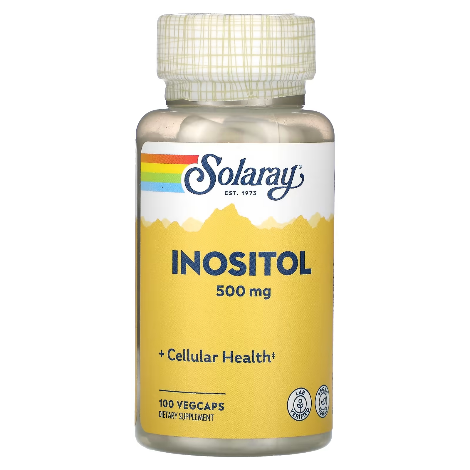 Биологически активная добавка Solaray иноститол, 500 мг., 100 растительных капсул