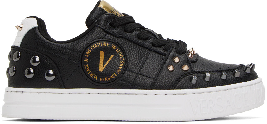 

Черные кроссовки Court 88 с шипами Versace Jeans Couture, Черный, Черные кроссовки Court 88 с шипами Versace Jeans Couture
