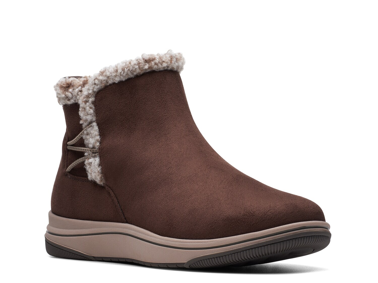 

Меховые ботильоны Breeze Clarks, темно-коричневый