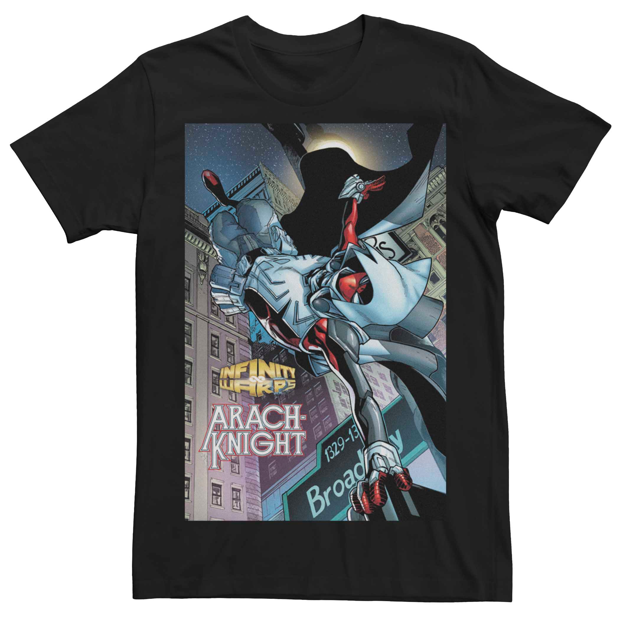 Мужская футболка с обложкой комиксов Marvel Arach-Knight Building Jump Licensed Character мужская футболка cyberpunk 2077 building licensed character