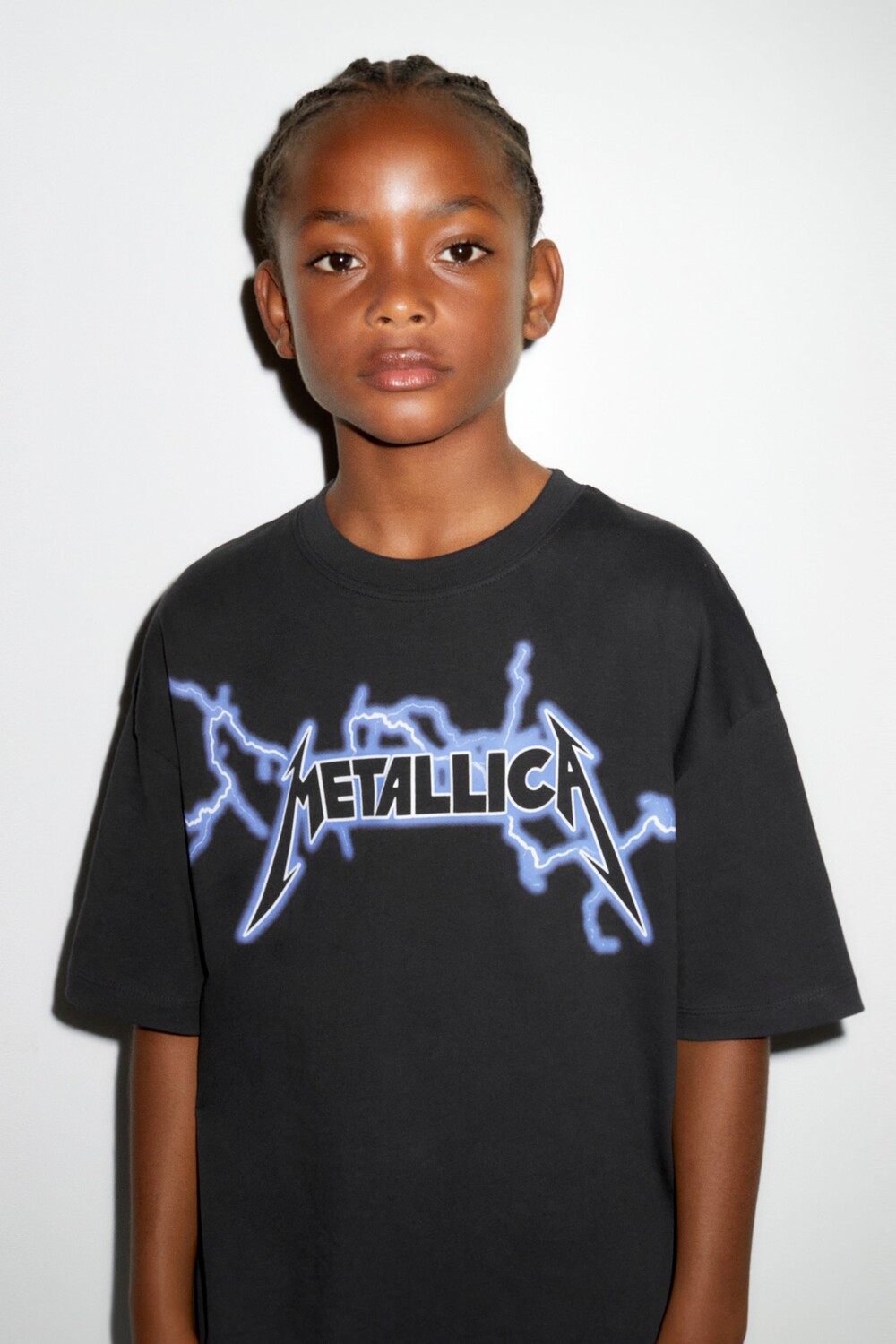 

Metallica ride the lightning футболка Zara, антрацитово-серый