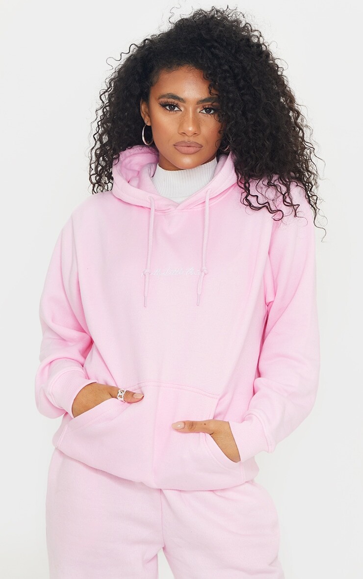 

PrettyLittleThing Светло-розовый объемный спортивный базовый худи