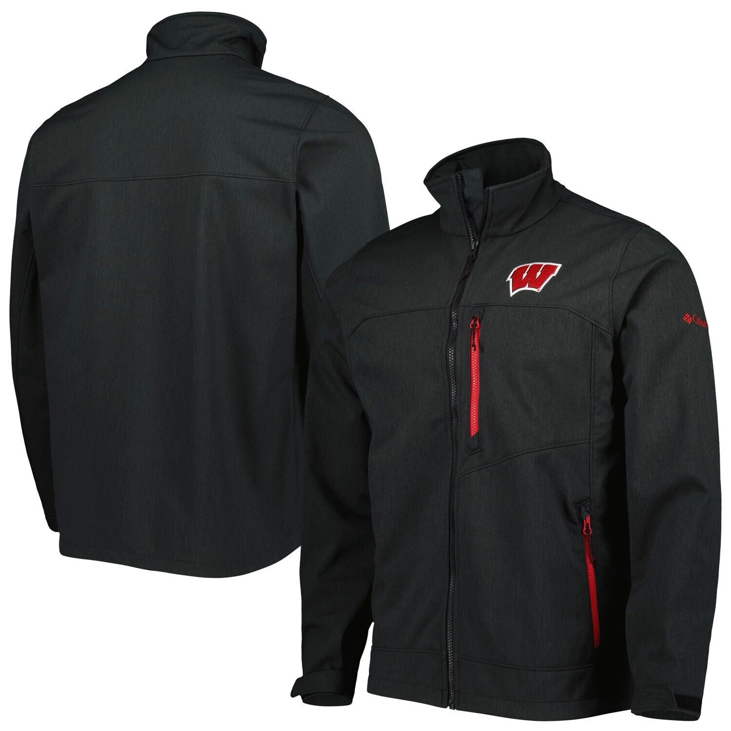 

Мужская куртка Columbia Black Wisconsin Badgers Ascender II с молнией во всю длину