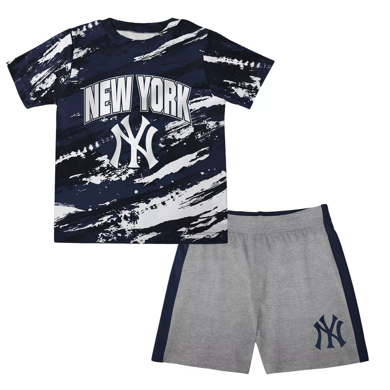 

Набор футболки и шорт Infant Navy/Heather Grey New York Yankees Stealing Homebase 2.0 Outerstuff