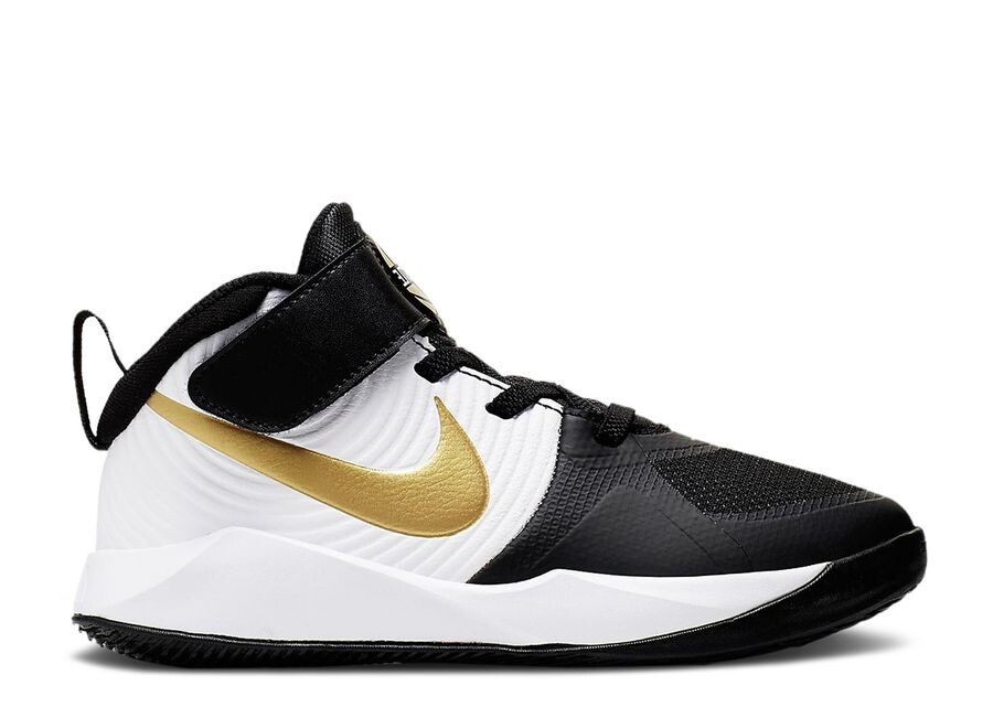 

Кроссовки Nike Team Hustle D9 PS, цвет Black Metallic Gold