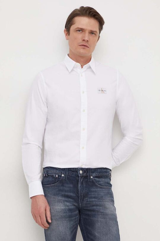 

Хлопковая рубашка Calvin Klein Jeans, белый