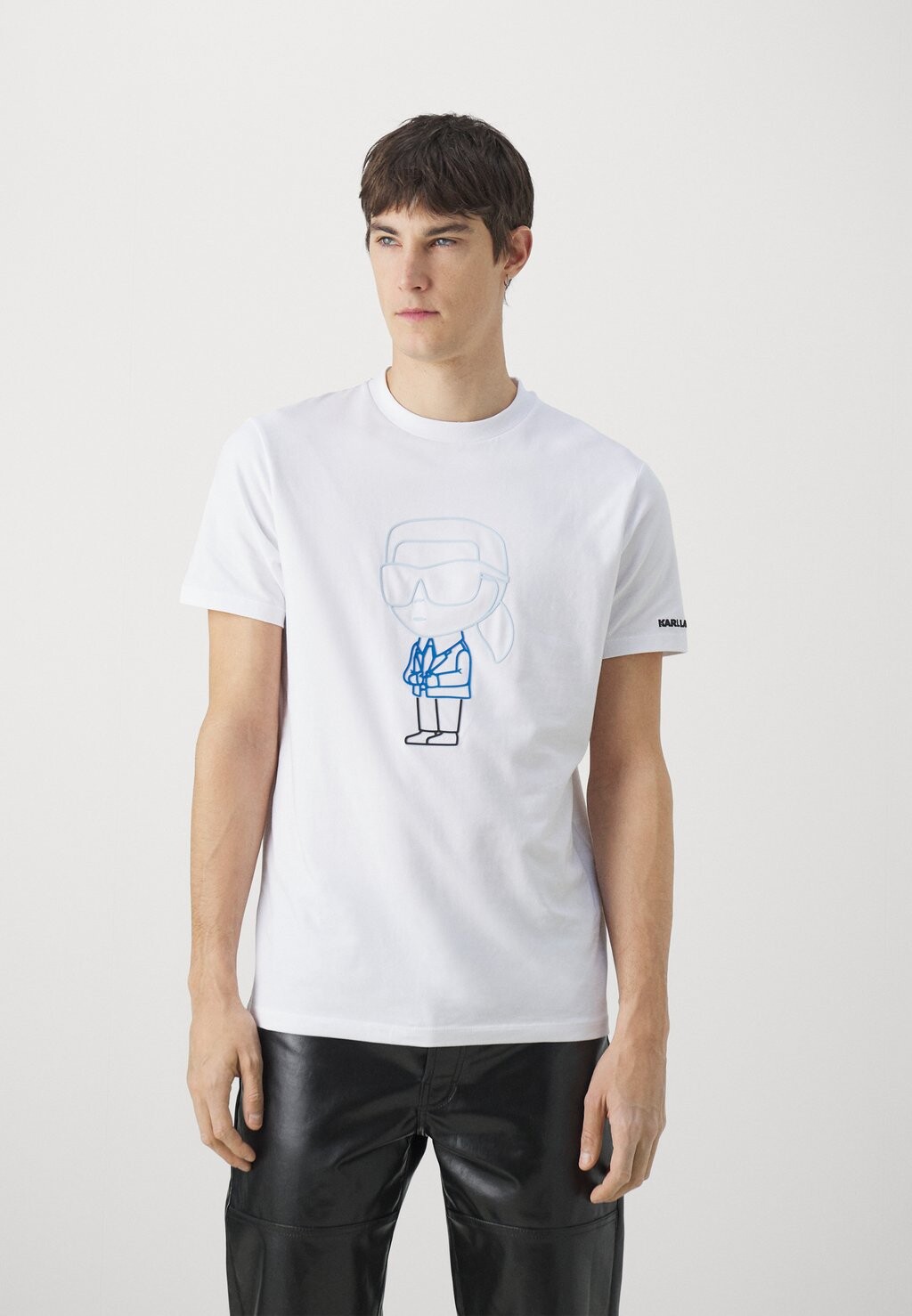 

Футболка с принтом Crewneck KARL LAGERFELD, белый