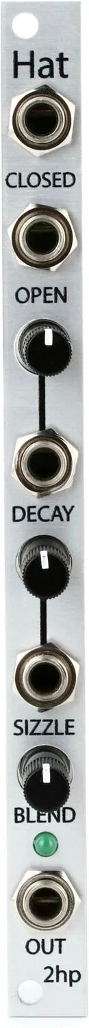 

Модуль хай-хэта 2HP Hat Eurorack — серебристый