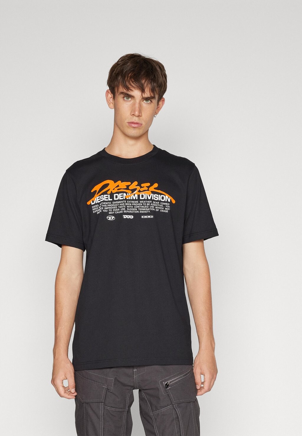 

Футболка с принтом Just Unisex Diesel, черный