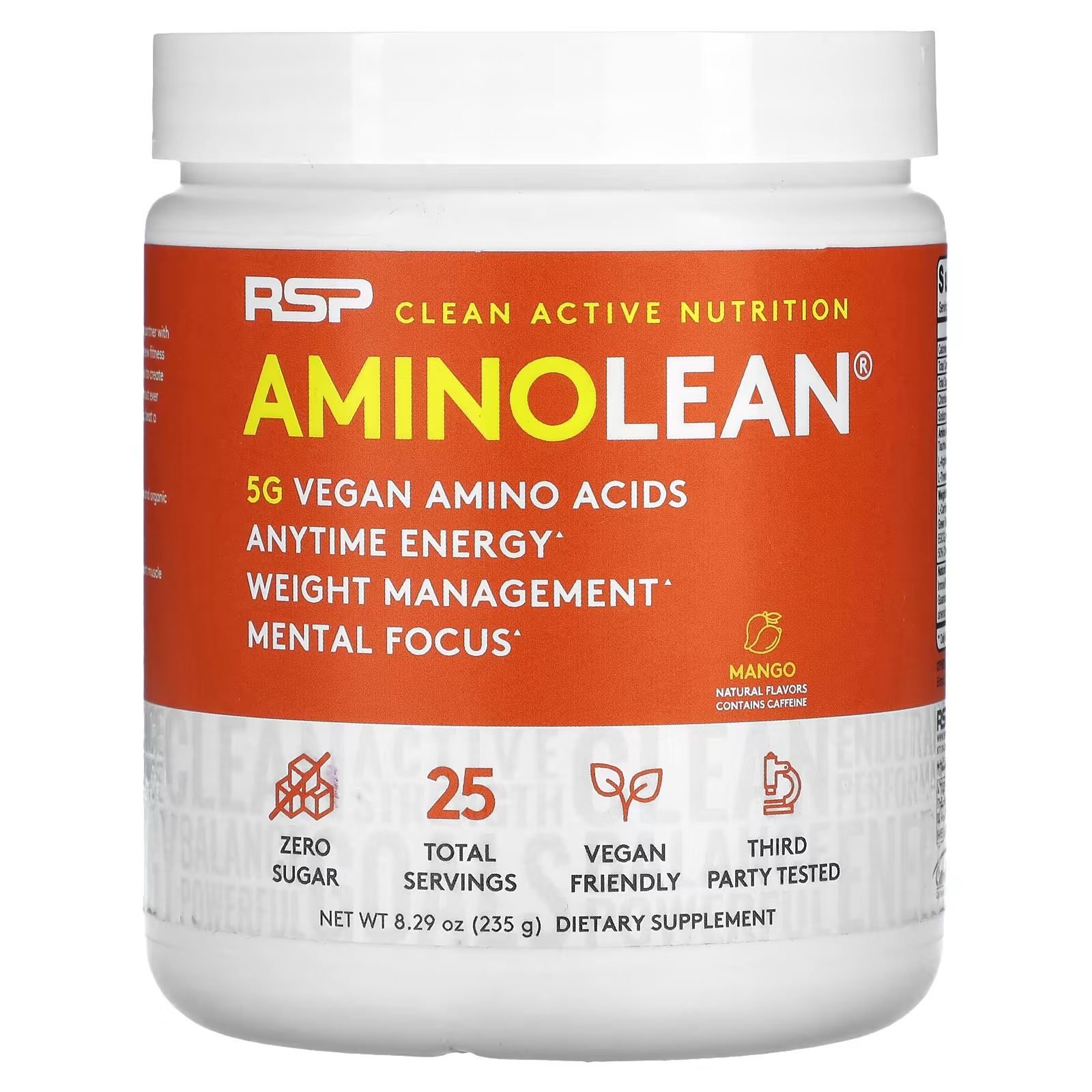 Пищевая добавка RSP Nutrition AminoLean манго rsp nutrition quadralean non stim 150 capsules