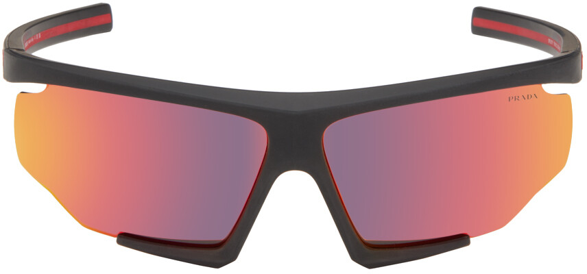 

Черные солнцезащитные очки Linea Rossa Impavid Prada Eyewear, цвет Black