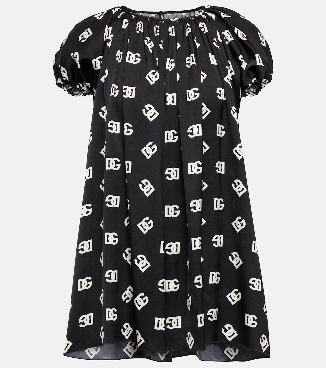 

Топ из смесового шелка с логотипом DG DOLCE&GABBANA, черный