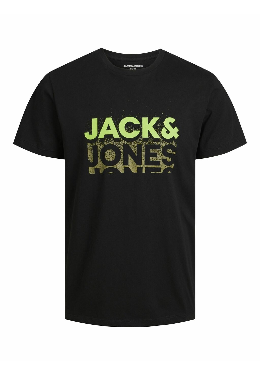 

Футболка с принтом Jack & Jones, черный меланж