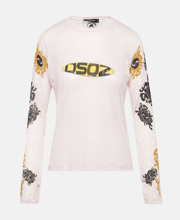 

Топ с длинными рукавами Dsquared2, розовый