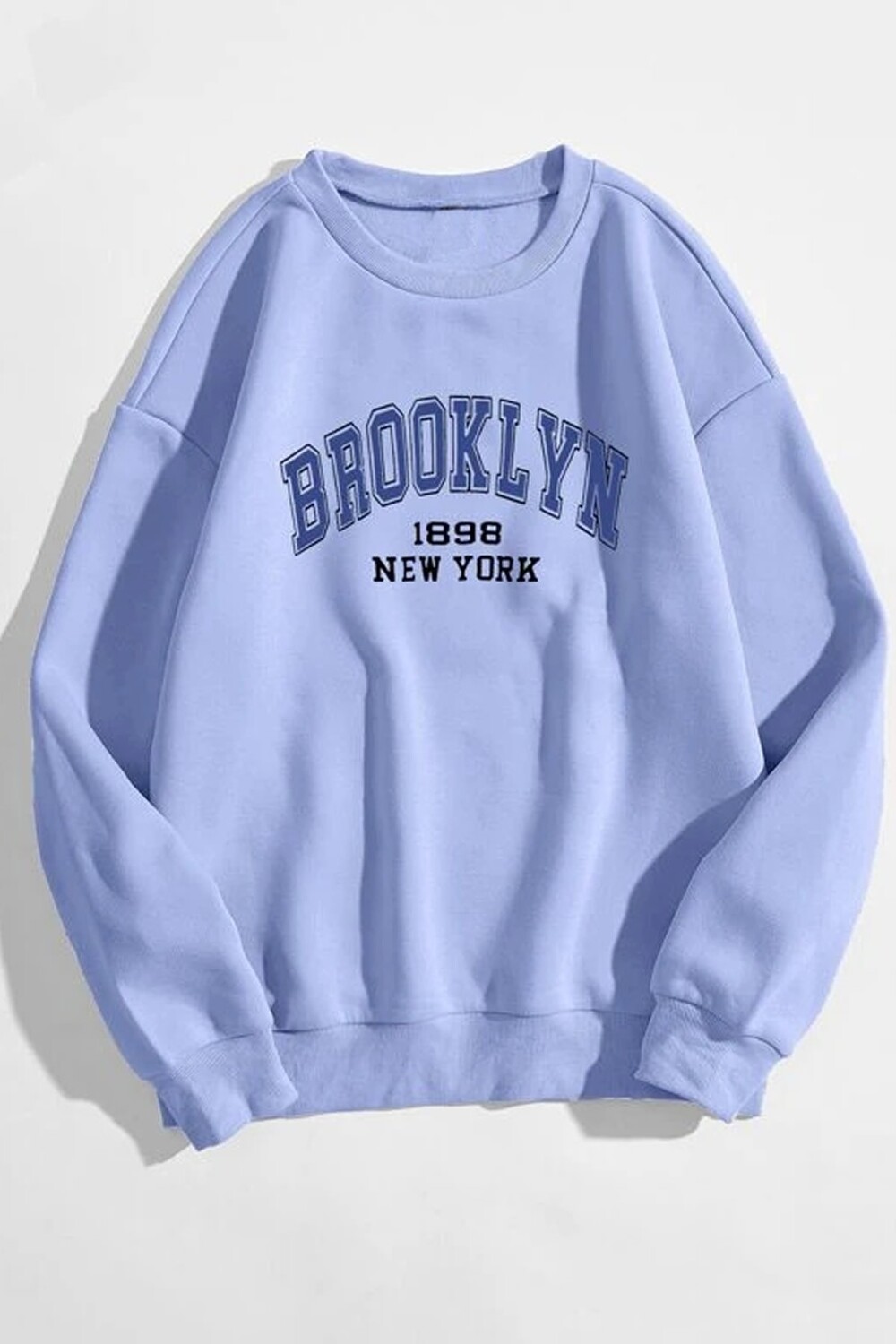 

Толстовка унисекс синего цвета оверсайз фиолетового цвета с принтом Brooklyn MODAGEN, синий