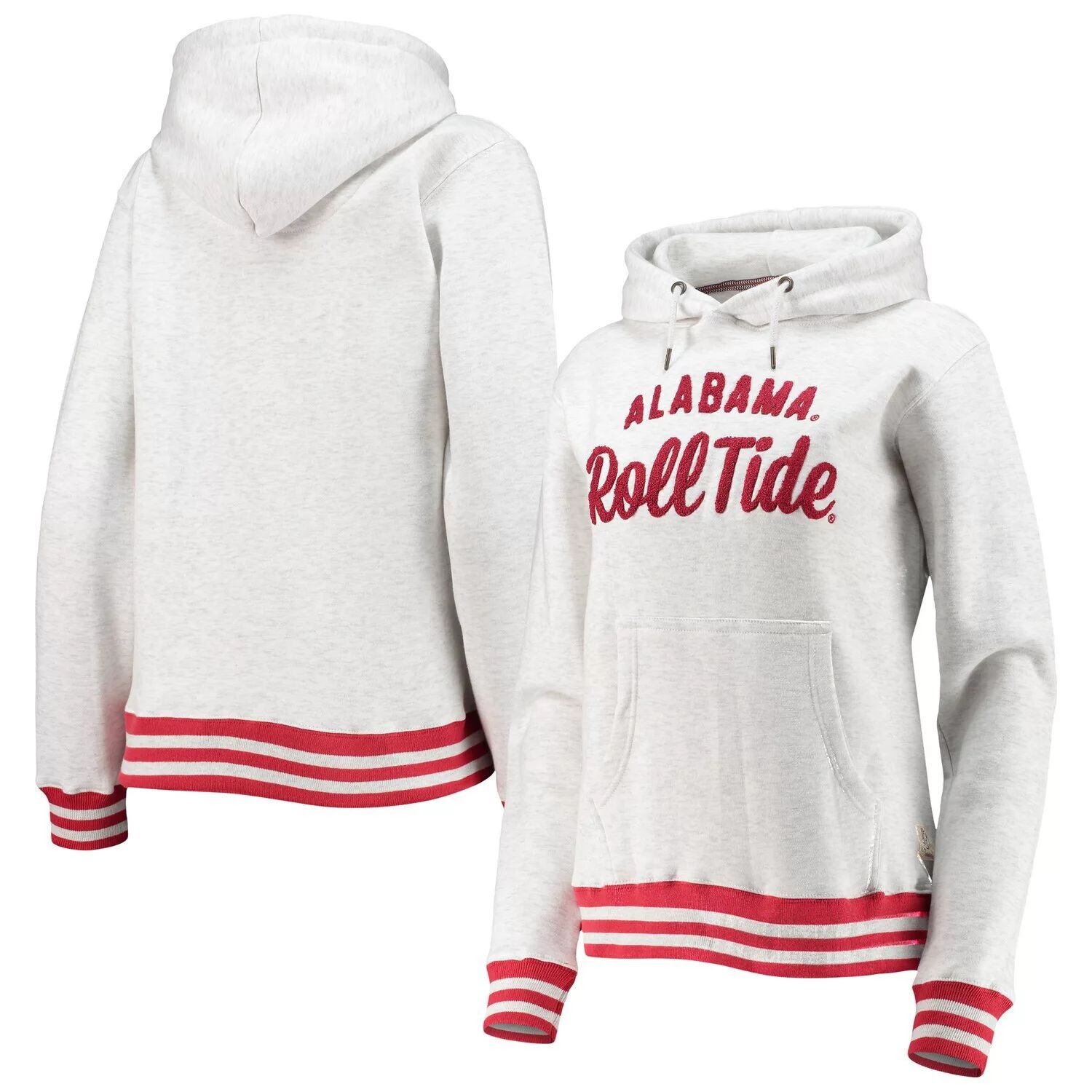 

Женский пуловер из синели с капюшоном Pressbox Ash Alabama Crimson Tide Santa Cruz