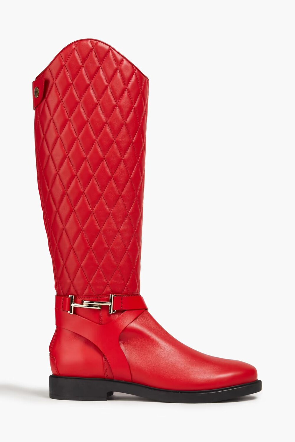 

Стеганые кожаные ботинки с логотипом Tod'S, красный