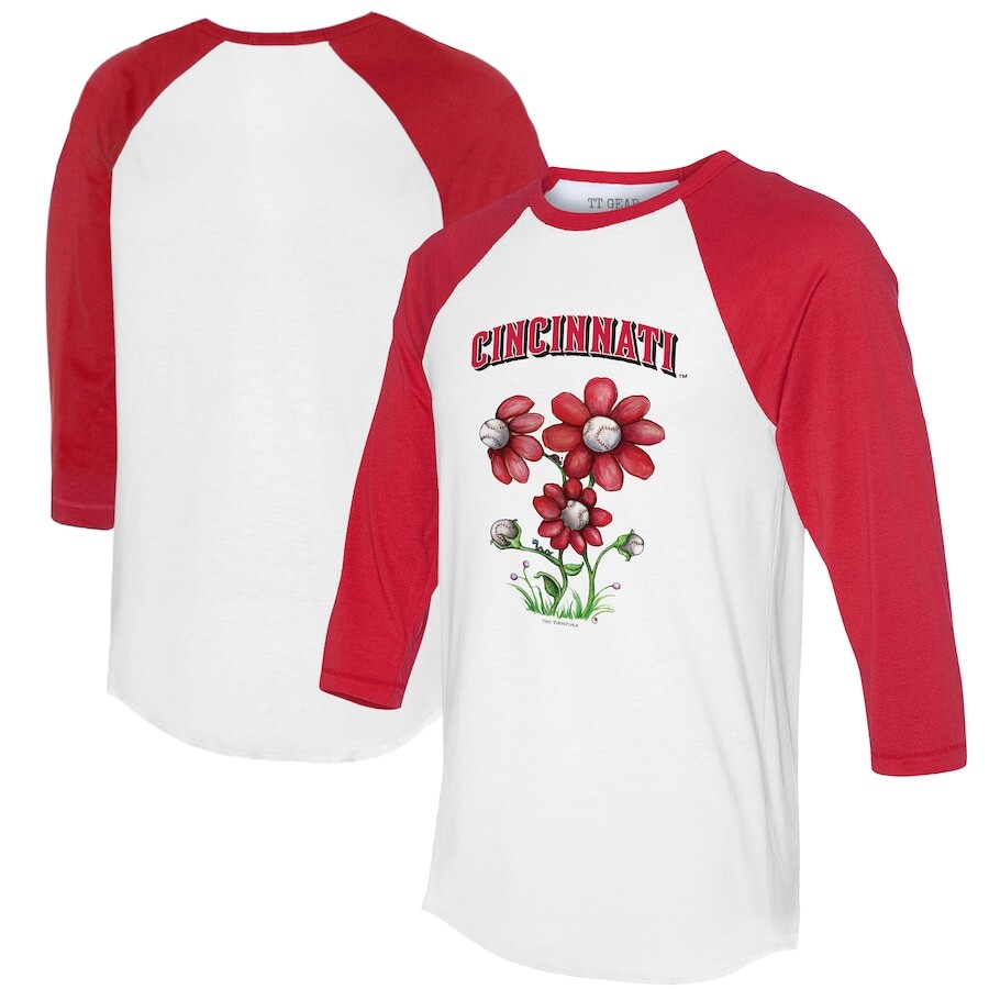 

Футболка с длинным рукавом Tiny Turnip Cincinnati Reds, белый