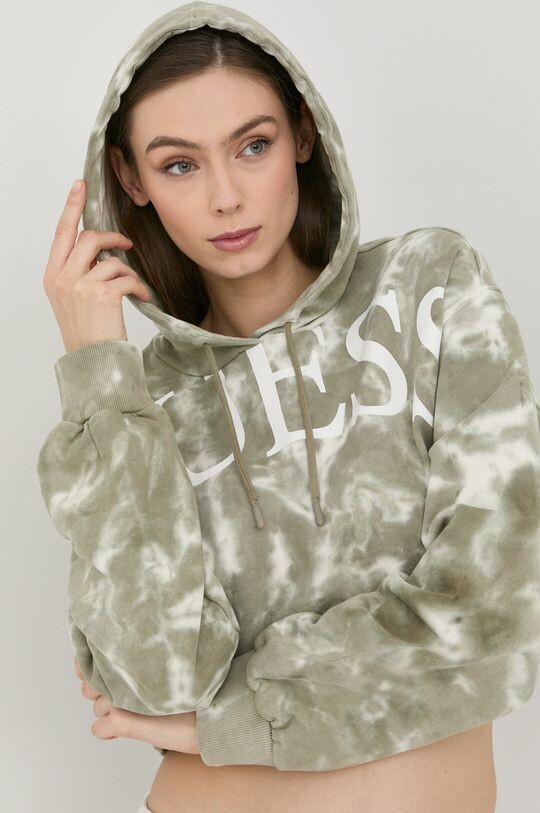 

Хлопковая толстовка Guess, зеленый