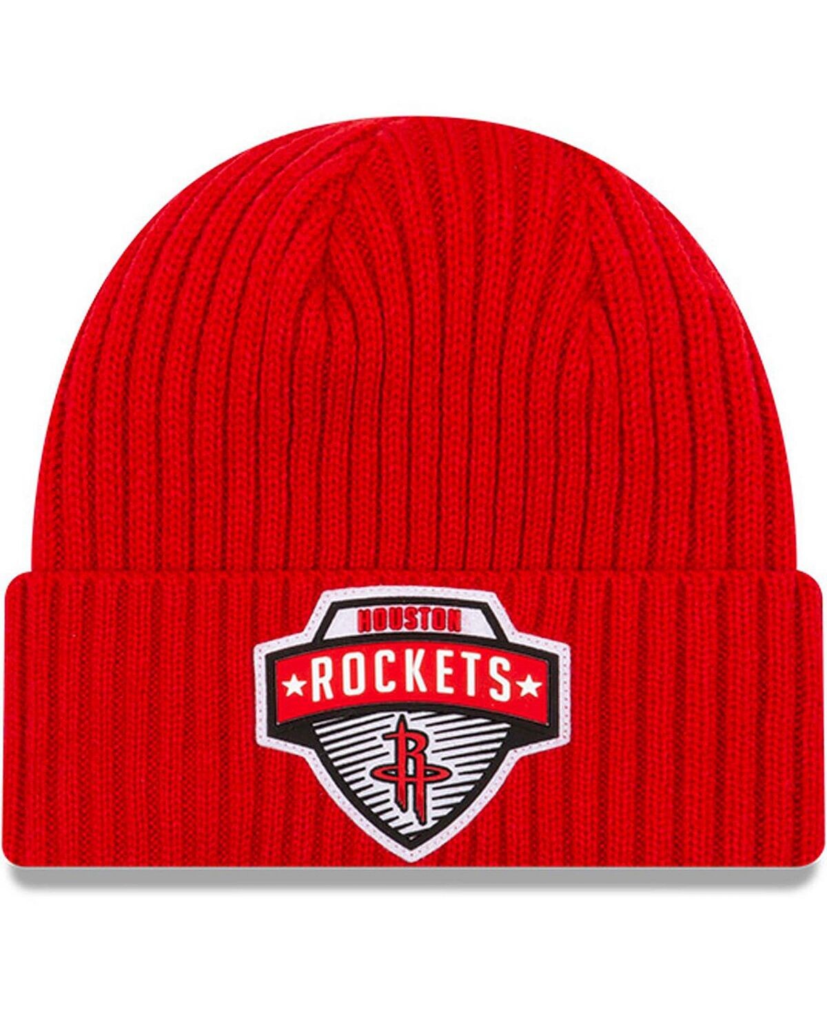 

Мужская красная вязаная шапка с манжетами Houston Rockets 2020 New Era