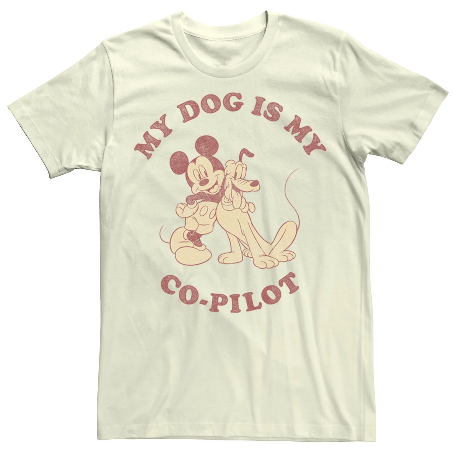 Мужская футболка Disney Mickey And Friends My Dog Is My Co-Pilot Licensed Character