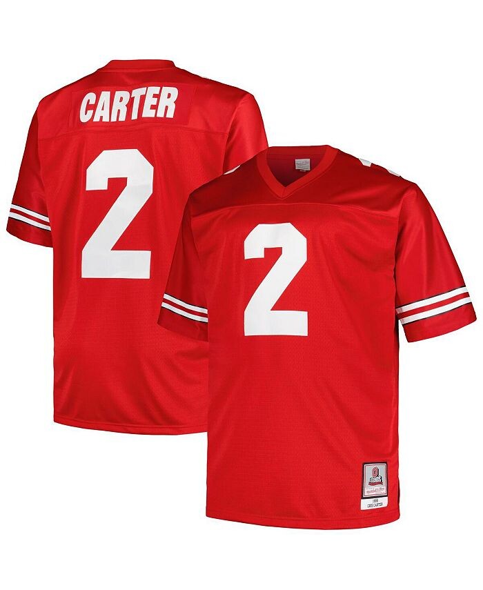 

Мужская майка Cris Carter Scarlet Ohio State Buckeyes Big and Tall Legacy Mitchell & Ness, красный