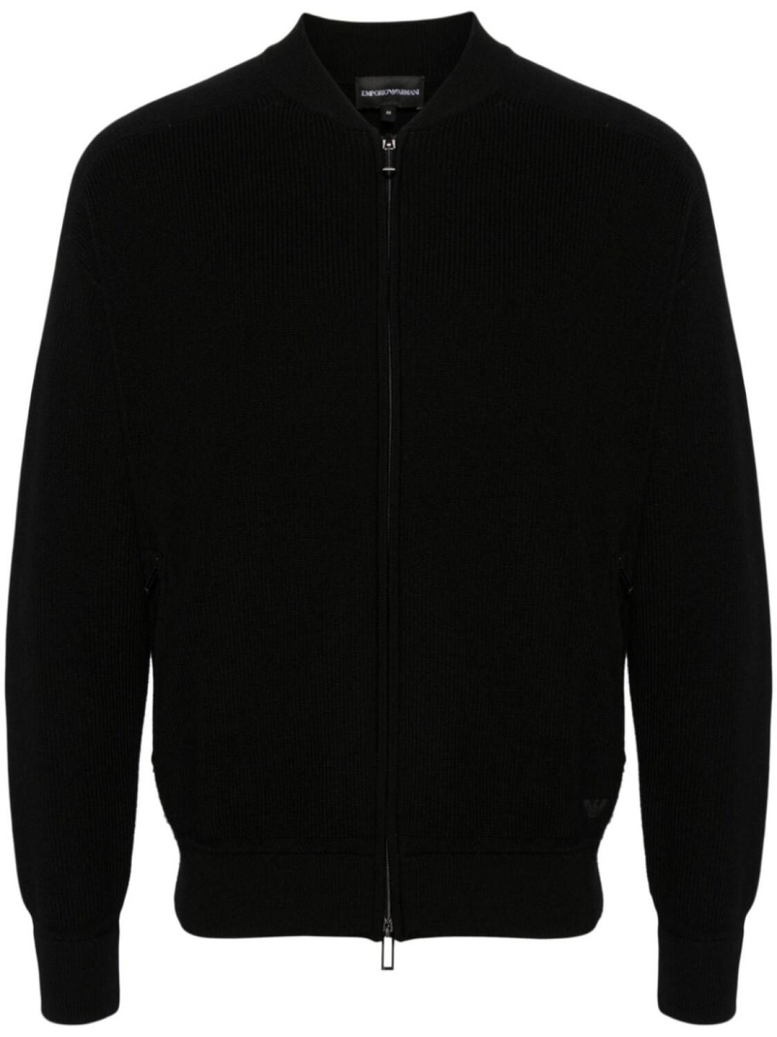 

Emporio Armani кардиган в рубчик на молнии, черный