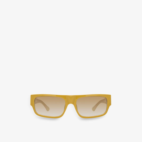 цена Солнцезащитные очки DVN189C3SUN в прямоугольной оправе из ацетата ацетата Dries Van Noten, коричневый