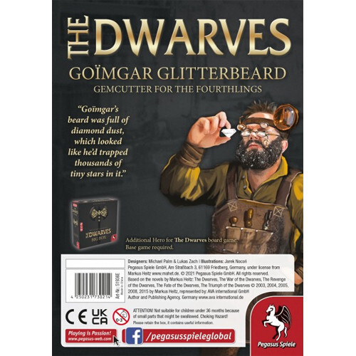 

Настольная игра Pegasus Spiele The Dwarves: Goimgar Glitterbeard Character Pack