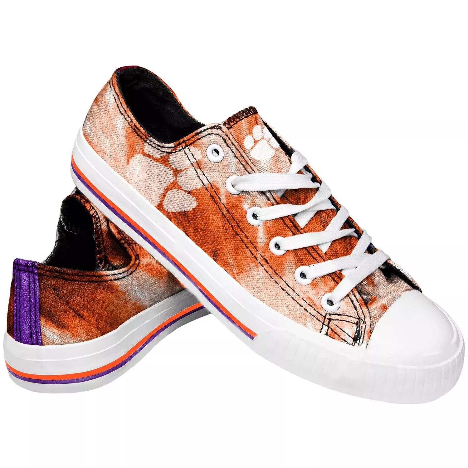 

Женские парусиновые туфли Clemson Tigers Tie-Dye